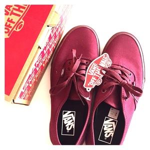 Maroon/burgundy vans